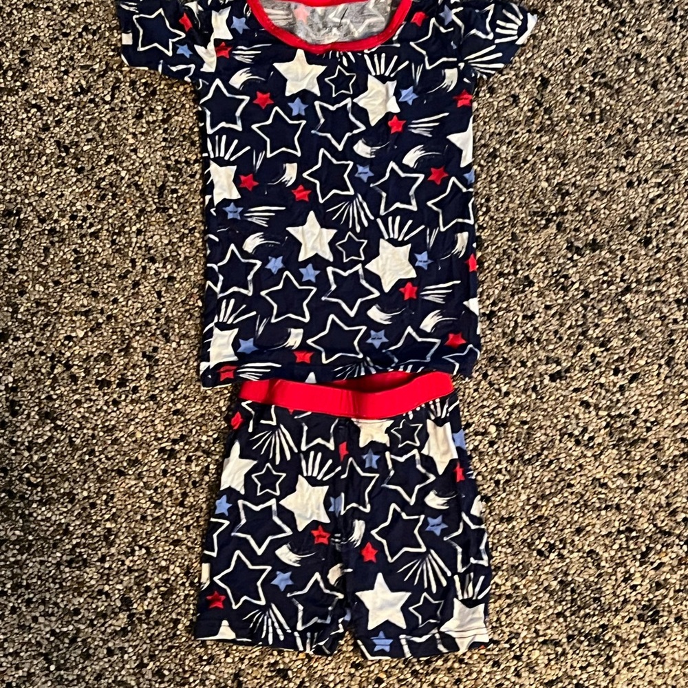 Little Sleepies Starry Night Pajama Set - Red, White, Blue